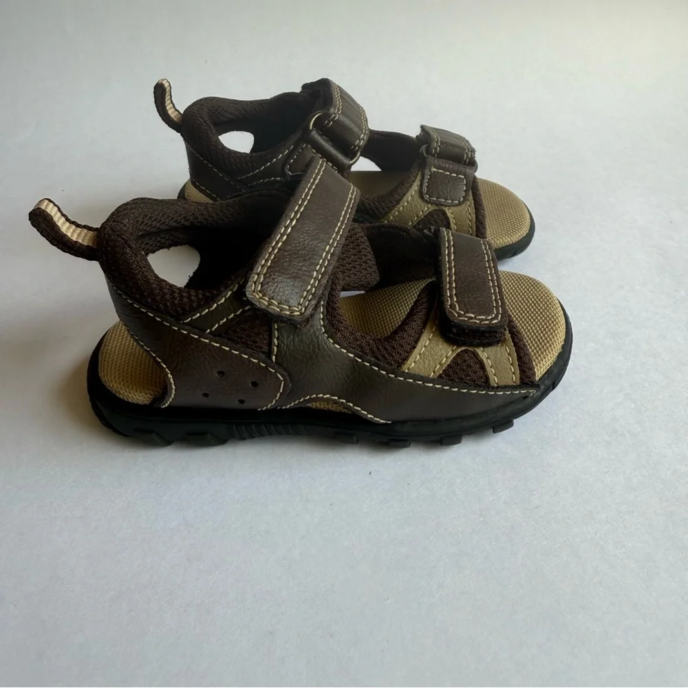 Scott David Walkers Justin Toddler Boys - Kids Shoes Sandals brown/ beige 6M